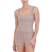 Steve Madden Women’s Scoop-Neck Chenille Sleep Tank Top, Bark, Large