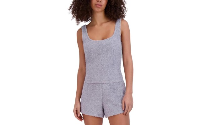  Women’s Scoop-Neck Chenille Sleep Tank Top, Lilac, Medium