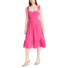 Steve Madden Women’s Sophia Rose Bustier Midi Dress, Pink Glow, 2