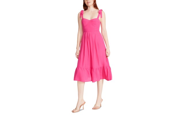  Women’s Sophia Rose Bustier Midi Dress, Pink Glow, 2