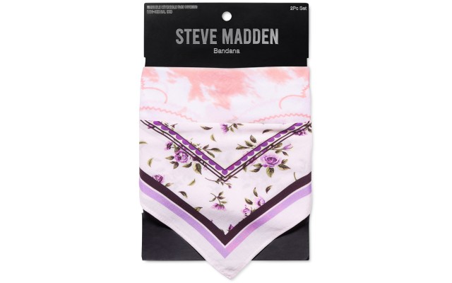  womens  2 Piece Pack Bandana, Pınk, One Size