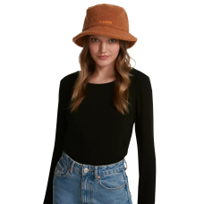 Steve Madden Womens Steve Madden Solid Sherpa Bucket Hat, 28-1/2