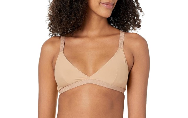  Women’s Triangle X-Back Lounge Bra, Praline, Large