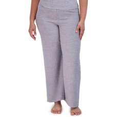 Steve Madden Women’s Wide-Leg Chenille Sleep Pants, Lilac, Large