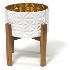 Stratton Home Décor Stratton Home Decor Modern Plant Stand, 11.50W X 11.50D X 14.25H, White