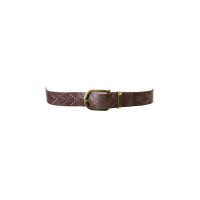 Style Co Chevron Stud Pant Belt, Brown, Small