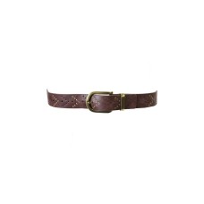 Style Co Chevron Stud Pant Belt, Brown, Small