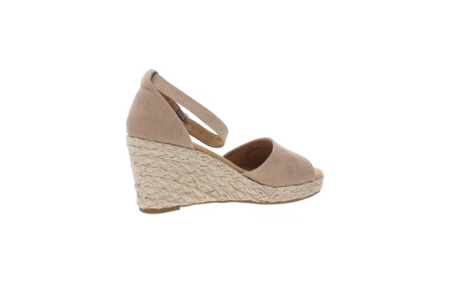 Style & Co. Womens Seleeney Faux Suede Wedge Sandals Taupe 5.5 Medium (B,M)