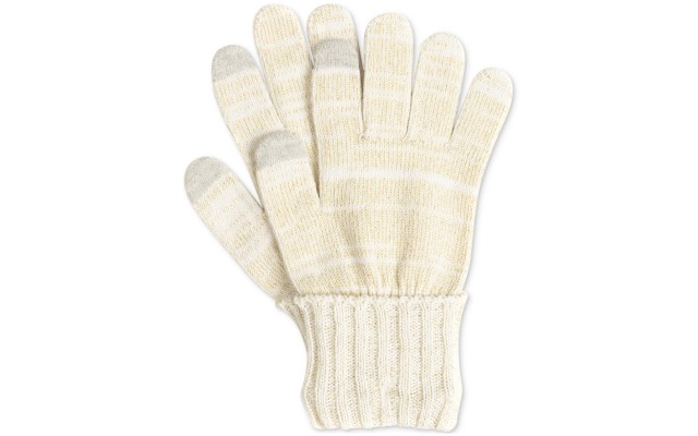 Style & Co Women’s Solid Shine Tech-Tip Gloves, Ivory