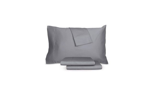 Sullivan 1400 Thread Count Pillowcase Pair, Gray, STANDARD