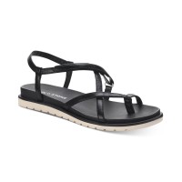 Sun + Stone Juune Flat Sandals, Black, 7.5M