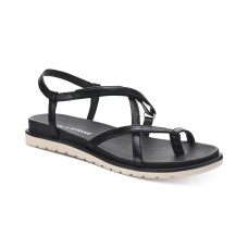 Sun + Stone Juune Flat Sandals, Black, 7.5M