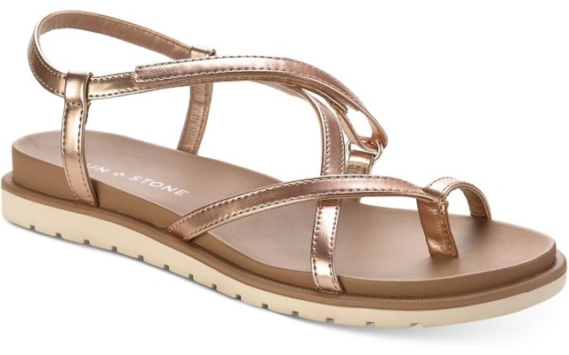  Juune Flat Sandals, Gold, 8.5M