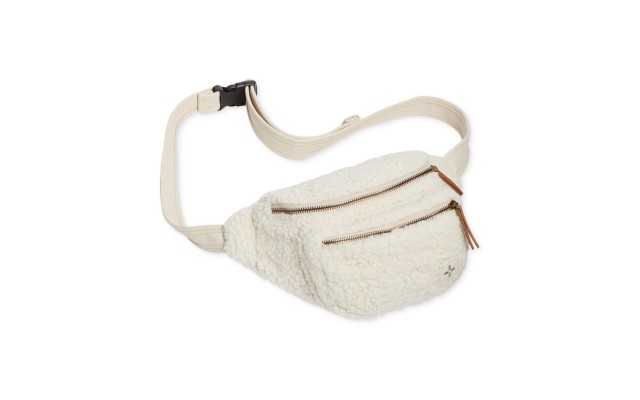  Kieran Fleece Waist Pack Belt Bag, White