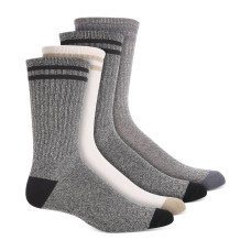 Sun + Stone Men’s 4-Pk. Double Stripe Crew Socks