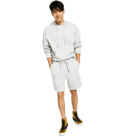 Sun + Stone Men’s Garment Dyed Fleece Shorts, Light Gray, XX-Large