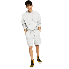 Sun + Stone Men’s Garment Dyed Fleece Shorts, Light Gray, XX-Large