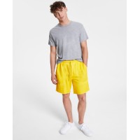 Sun + Stone Men’s Garment Dyed Fleece Shorts, Yellow , L