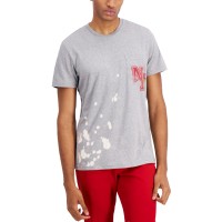 Sun + Stone Men’s Larry Letterman Graphic Pocket T-Shirt, Gray, L