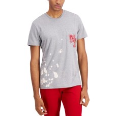Sun + Stone Men’s Larry Letterman Graphic Pocket T-Shirt, Gray, L