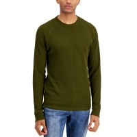 Sun + Stone Men’s Remix Thermal Waffle-Knit T-Shirt, Green, Small