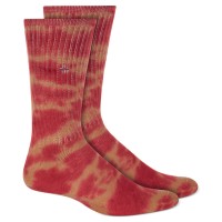 Sun + Stone Mens Tie Dye Knit Crew Socks, Taupe