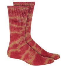 Sun + Stone Mens Tie Dye Knit Crew Socks, Taupe