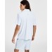  Men’s Towel French Terry Shirt, Light Blue, S