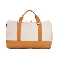 Sun + Stone Reed Colorblocked Duffel Bags, Beige Khaki