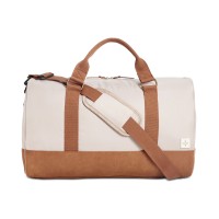Sun + Stone Reed Colorblocked Duffel Bag, Beige