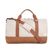Sun + Stone Reed Colorblocked Duffel Bag, Beige