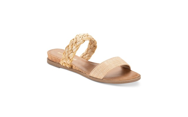  Womens Easten Slide Sandals, Beige, 11W