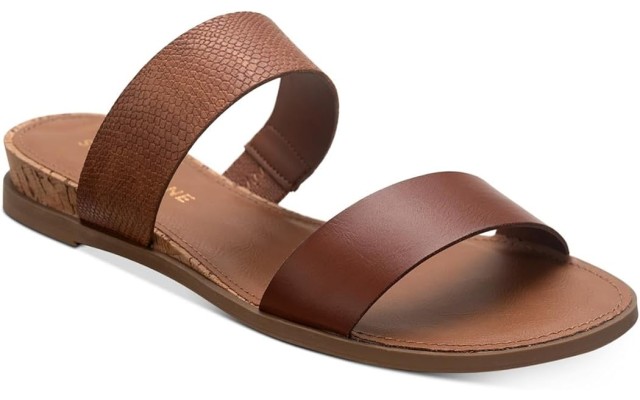  Womens Easten Slide Sandals, Brown, 9M