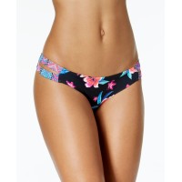 Sundazed Women’s Floral Sasha Strappy Bikini Bottom,Black/Multi, X-Small