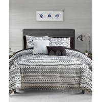 Sunham Chaplin 9-Pc. Comforter & Bedding Set, King – Black/White