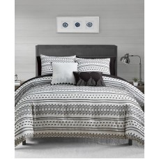 Sunham Chaplin 9-Pc. Comforter & Bedding Set, King – Black/White