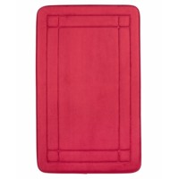 Sunham Comfort Soft 17″ x 24″ Memory Foam Bath Rug, Red
