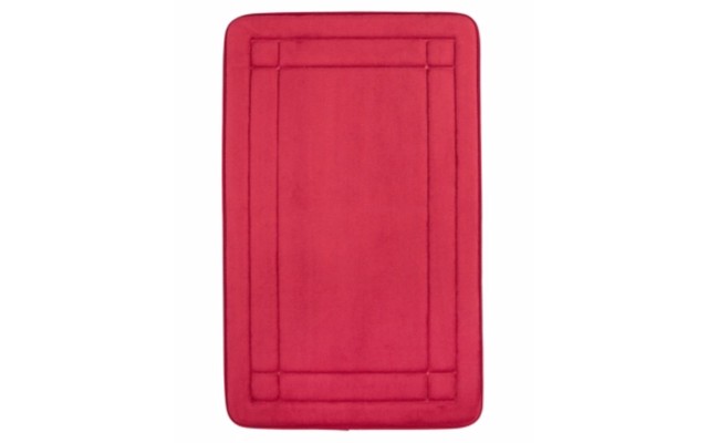  Comfort Soft 17″ x 24″ Memory Foam Bath Rug, Red