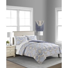 Sunham  Sasha 2-Pc. Reversible Medallion Twin Comforter Set, Blue