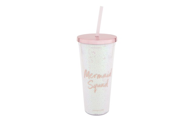  Mermaid Tumbler, Pink, 650 Milliliters