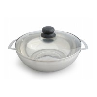 Sunpentown HK-4200B Stainless Steel Pot with Glass Lid - 3.5 Lt.