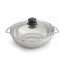 Sunpentown HK-4200B Stainless Steel Pot with Glass Lid - 3.5 Lt.