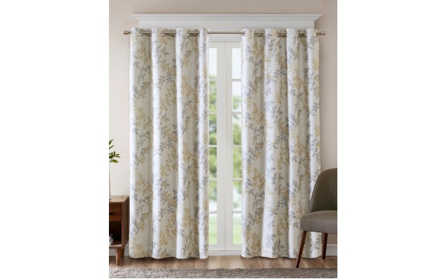  Julie Botanical-Print Blackout Window Panel, 50″ x 84″