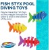  Fish Styx Kids Fish-Shaped Pool Diving Toys (3 Pack), Multicolor