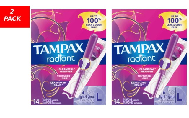  Tampons Plastic Applicator 2 Box of 14 – Light, Unscented