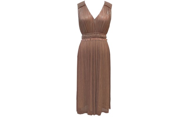  Womens Plus Size Smocked-Waist Midi Dress, Cedar Rose/18W