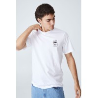 Tbar Art White T-shirt “Always Tired”, X-Large