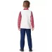  Boys Snowflake 3 Piece Sweater Set, Natural, Red and Navy, 7 Regular