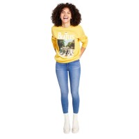The Beatles Juniors Abbey Road Long Sleeve Sweater, Yellow, Medium
