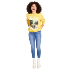 The Beatles Juniors Abbey Road Long Sleeve Sweater, Yellow, Medium